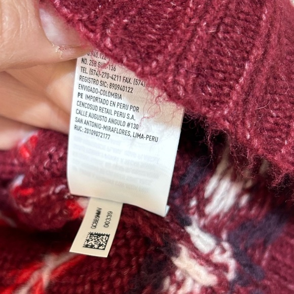 American Eagle Wool Blend Mock Neck Fair Isle Sweater Size Large - Picture 10 of 15